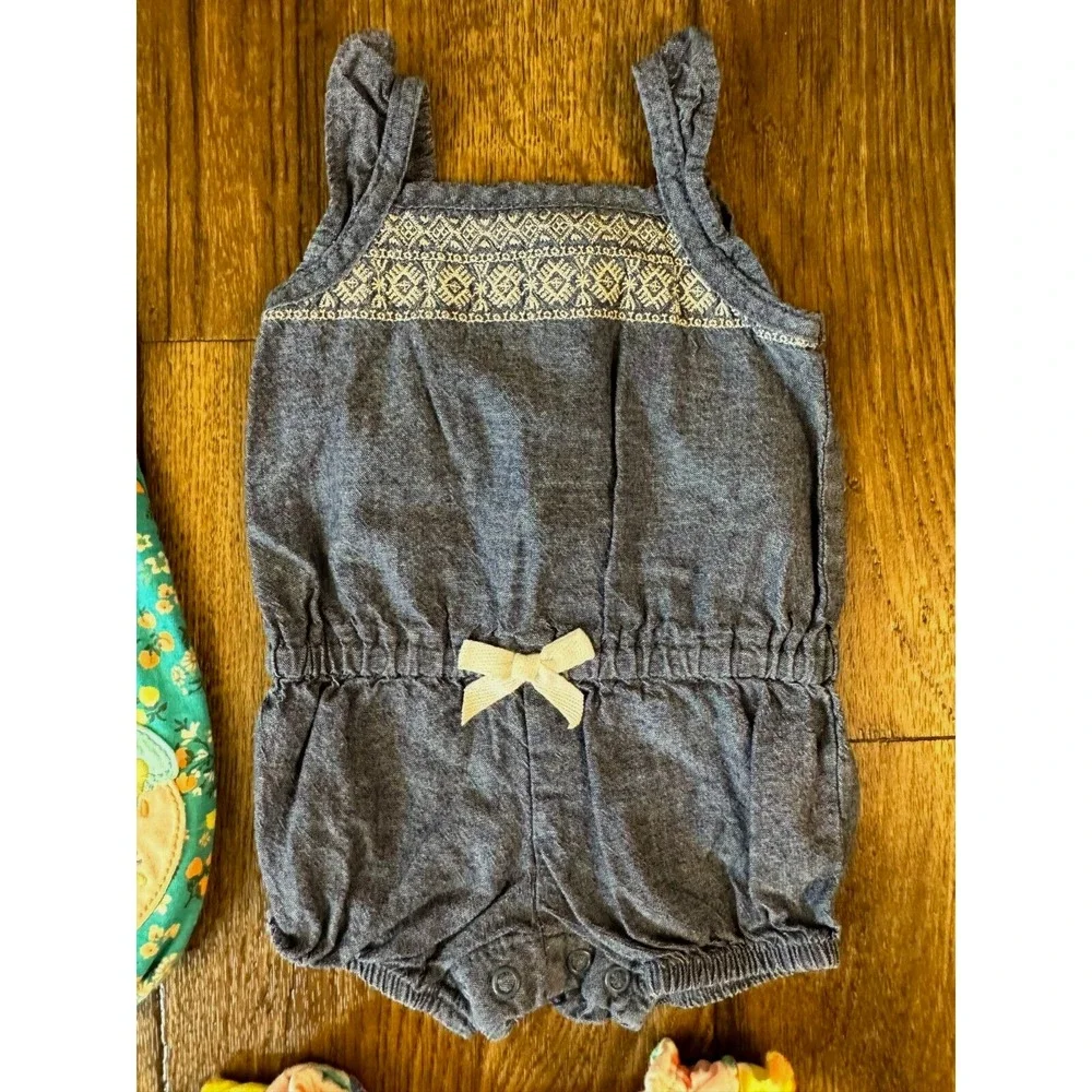 Carters Baby Girl Clothes Lot 3 Months Rompers Outfits Summer‎ Bundle Strawberry